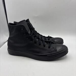 Converse Chuck Taylor All Star Shoes Leather Black Mono 135251C Men 8 Women 10